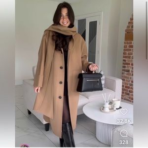 ZARA DOUBLE SIDED 100% WOOL COAT ZW COLLECTION